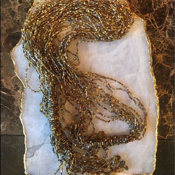 BEADED NECKLACE, Neck Tie or Sash! - Picture 3 of 11